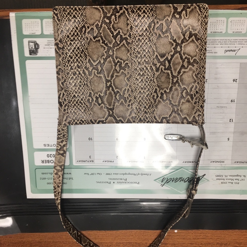 Snake print crossbody/shoulder bag